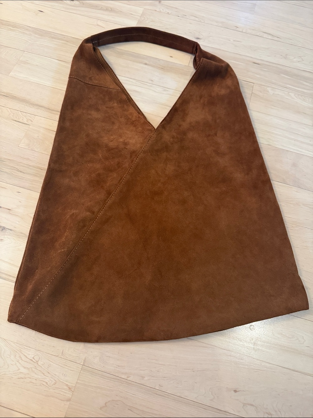 Brown suede leather slouchy hobo bag purse-Wallet-Italy-Read-Boho-Hippie-Classic